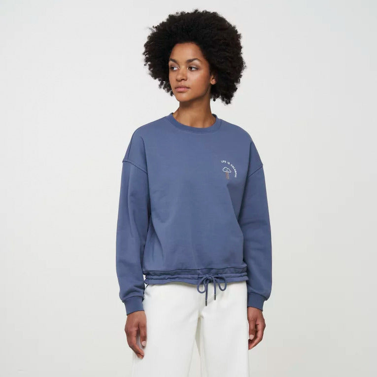 recolution Sweatshirt "GAZANIA COLORFUL" - Dove Blue