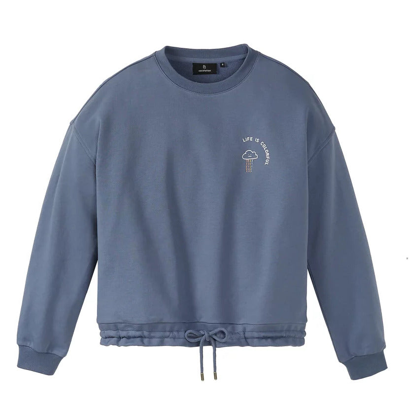 recolution Sweatshirt "GAZANIA COLORFUL" - Dove Blue