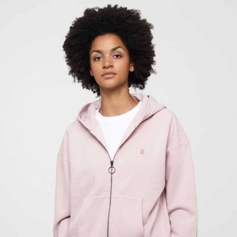 recolution Zipper Hoodie "HONESTY" - Nude Rose