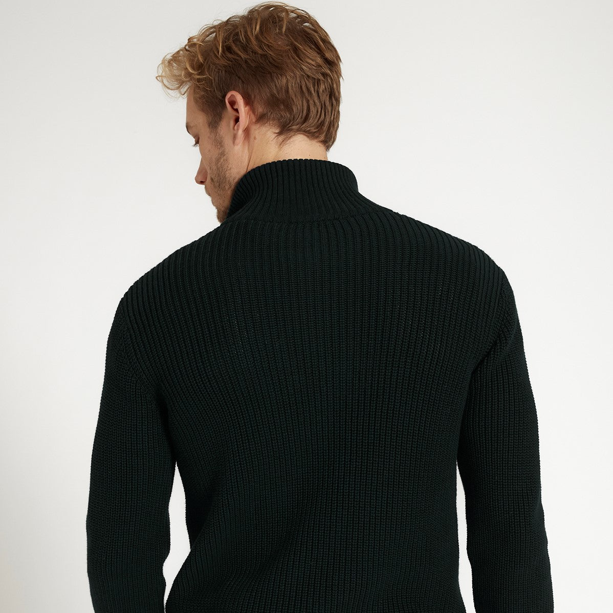 recolution Herren Zip Pullover "TROYER" - Deep Green