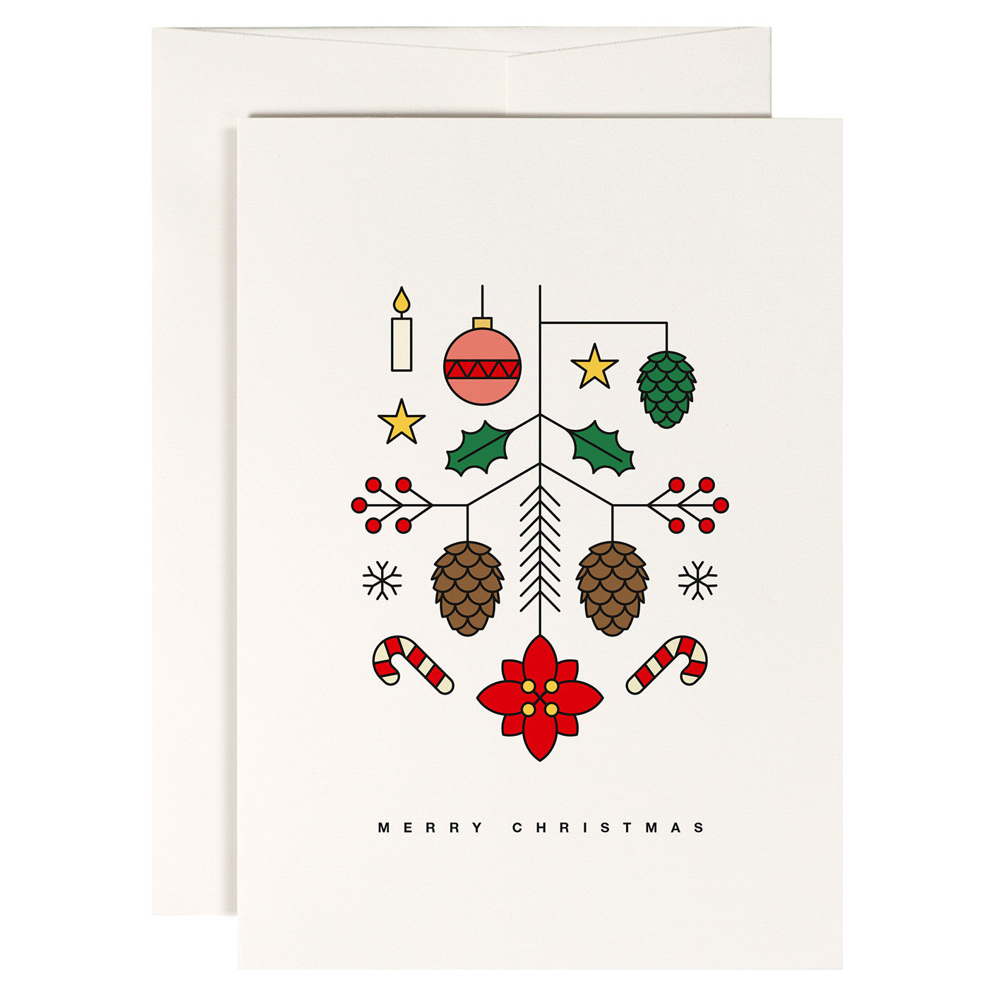 redfries Weihnachtskarten DIN A6 mit Umschlag