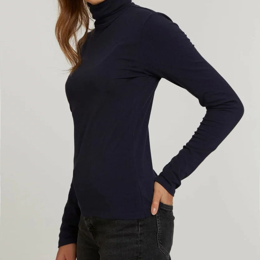 ThokkThokk Damen "Fitted Turtleneck" - Dark Navy